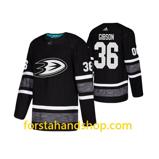 Anaheim Ducks Tröjor John Gibson 36 Adidas 2019 All-Star Svart Authentic