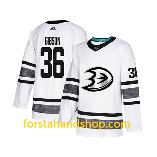 Anaheim Ducks Tröjor John Gibson 36 Adidas 2019 All-Star Vit Authentic