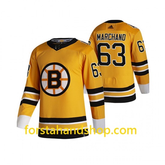 Boston Bruins Tröjor Brad Marchand 63 Adidas 2021 Reverse Retro Authentic