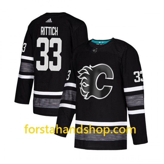 Calgary Flames Tröjor David Rittich 33 Adidas 2019 All-Star Svart Authentic