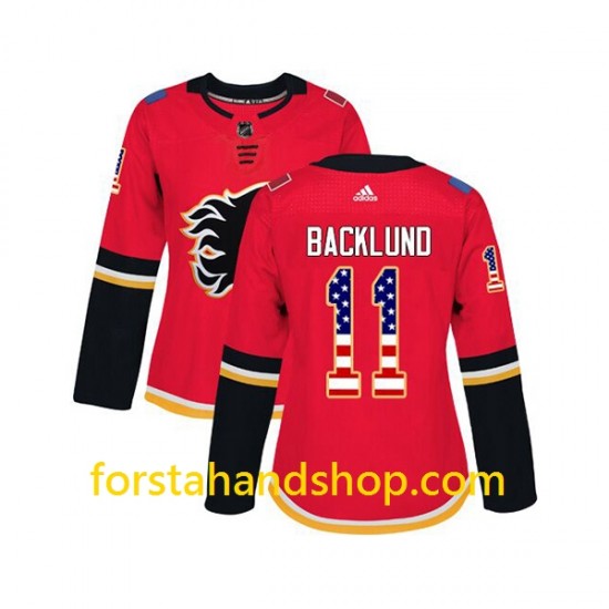 Calgary Flames Tröjor Mikael Backlund 11 Adidas USA Flag Authentic