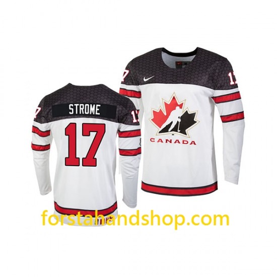 Kanada Tröjor Team Dylan Strome 17 Nike 2019 IIHF World Championship Vit Authentic