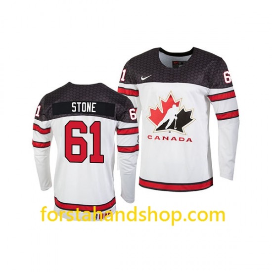 Kanada Tröjor Team Mark Stone 61 Nike 2019 IIHF World Championship Vit Authentic