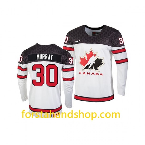 Kanada Tröjor Team Matt Murray 30 Nike 2019 IIHF World Championship Vit Authentic