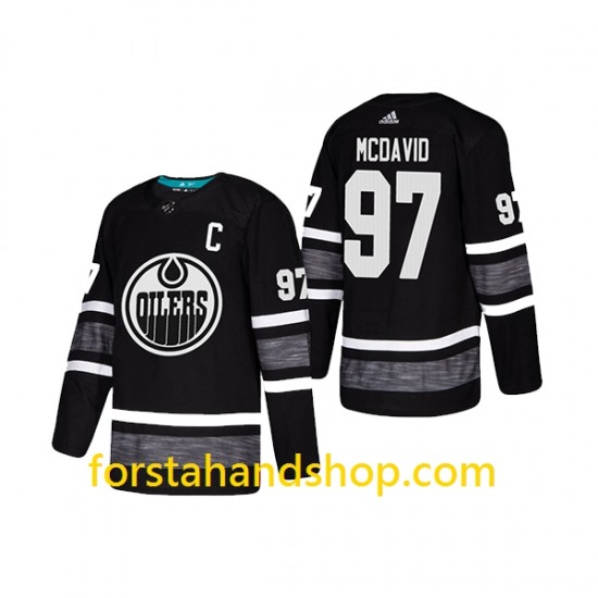 Edmonton Oilers Tröjor Connor McDavid 97 Adidas 2019 All-Star Svart Authentic