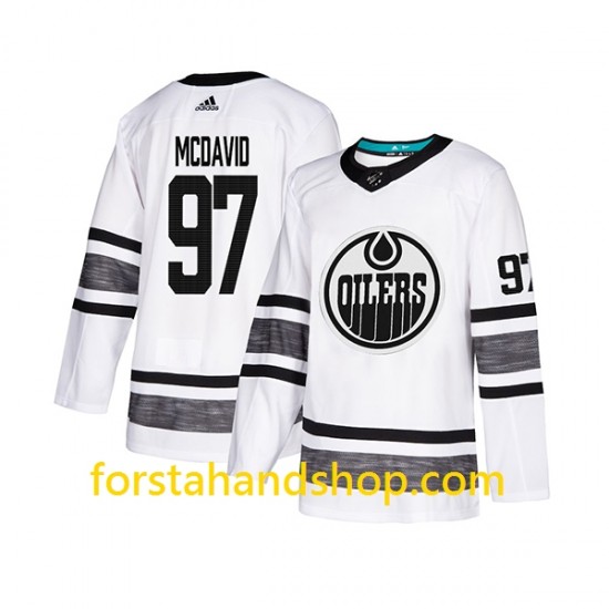 Edmonton Oilers Tröjor Connor McDavid 97 Adidas 2019 All-Star Vit Authentic