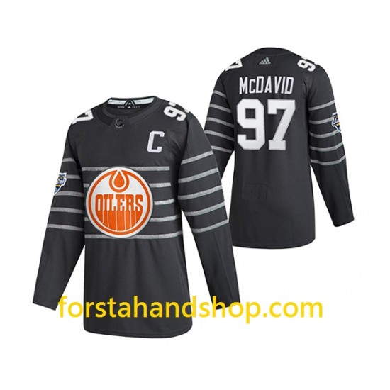 Edmonton Oilers Tröjor Connor McDavid 97 Adidas 2020 All-Star Grå Authentic
