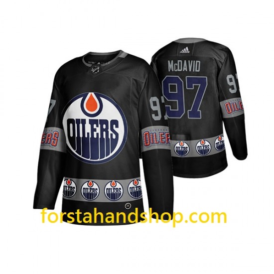 Edmonton Oilers Tröjor Connor McDavid 97 Adidas Breakaway Svart Authentic