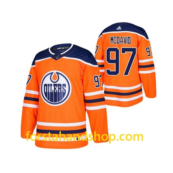 Edmonton Oilers Tröjor Connor McDavid 97 Adidas Orange Authentic