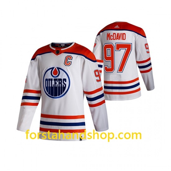 Edmonton Oilers Tröjor Connor Mcdavid 97 Adidas 2021 Reverse Retro Authentic