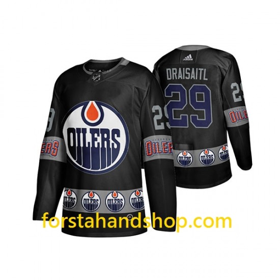 Edmonton Oilers Tröjor Leon Draisaitl 29 Adidas Breakaway Svart Authentic