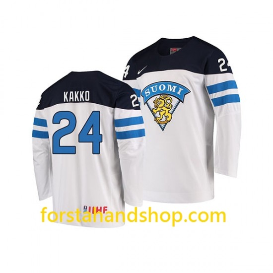 Finland Tröjor Kaapo Kakko 24 Nike 2019 IIHF World Championship Vit Authentic