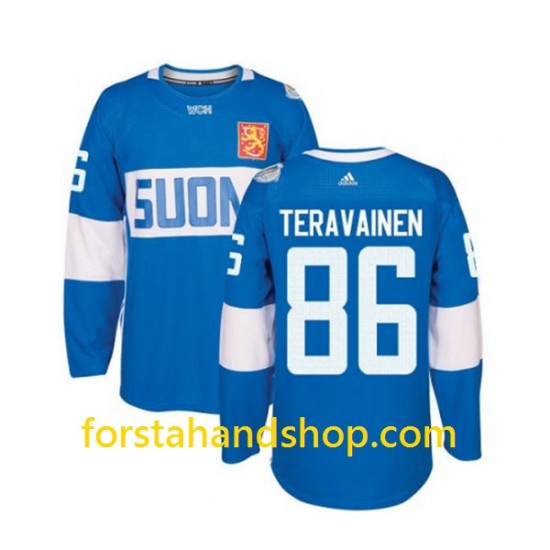 Finland Tröjor Teuvo Teravainen 86 Adidas WCH2016 Blå Authentic