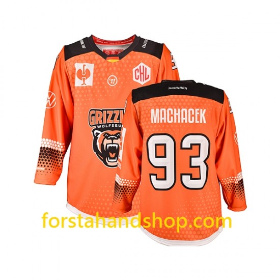 Grizzlys Wolfsburg Tröjor Spencer Machacek 93 CHL Orange Authentic
