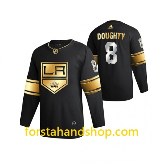 Los Angeles Kings Tröjor Drew Doughty 8 Adidas 2021 Svart Golden Edition Authentic