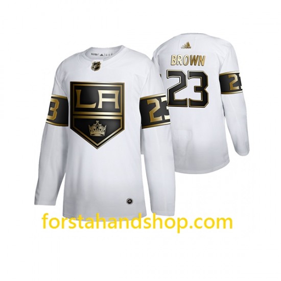Los Angeles Kings Tröjor Dustin Brown 23 Adidas 2019-20 Vit Golden Edition Authentic