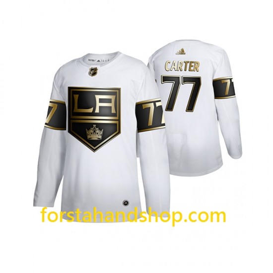 Los Angeles Kings Tröjor Jeff Carter 77 Adidas 2019-20 Vit Golden Edition Authentic