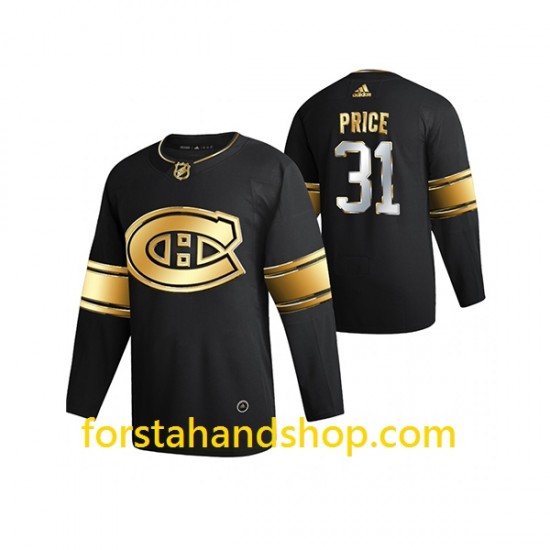 Montreal Canadiens Tröjor Carey Price 31 Adidas 2021 Svart Golden Edition Authentic