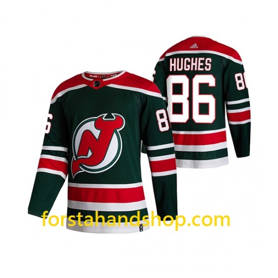 New Jersey Devils Tröjor Jack Hughes 86 Adidas 2021 Reverse Retro Authentic