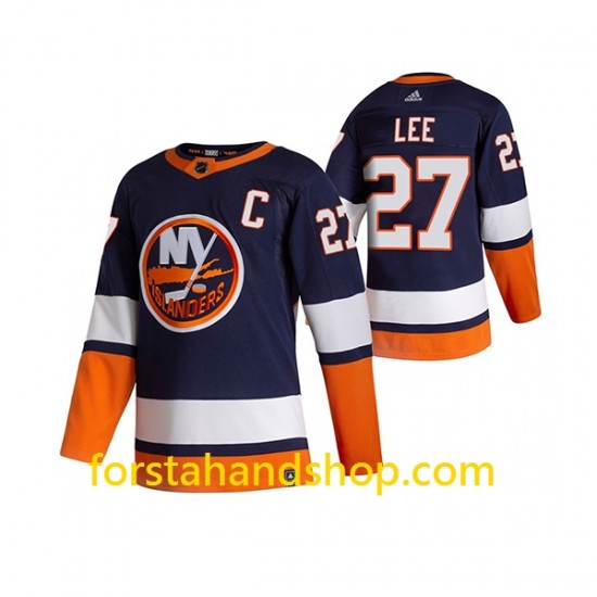 New York Islanders Tröjor Anders Lee 27 Adidas 2021 Reverse Retro Authentic
