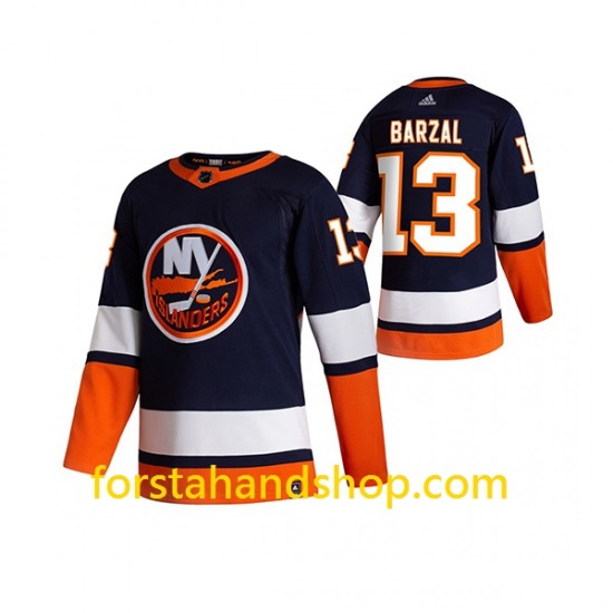 New York Islanders Tröjor Mathew Barzal 13 Adidas 2021 Reverse Retro Authentic