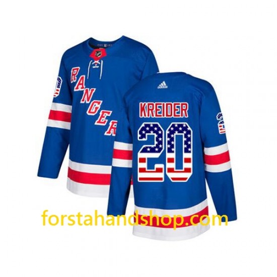 New York Rangers Tröjor Chris Kreider 20 Adidas USA Flag Authentic