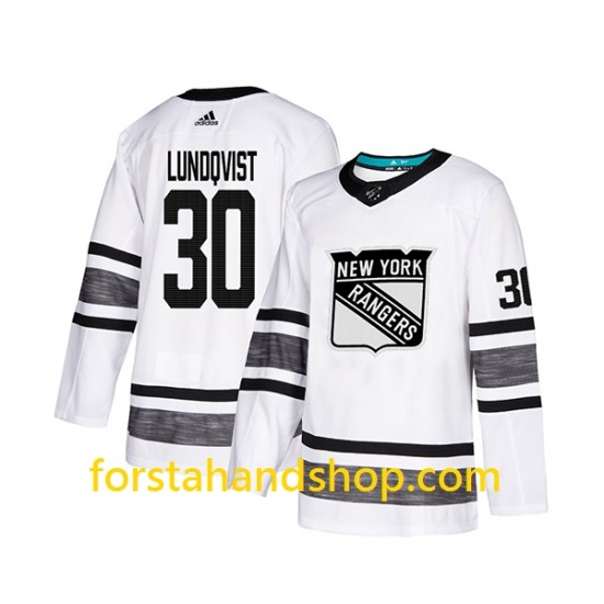 New York Rangers Tröjor Henrik Lundqvist 30 Adidas 2019 All-Star Vit Authentic