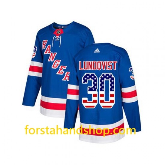 New York Rangers Tröjor Henrik Lundqvist 30 Adidas USA Flag Authentic