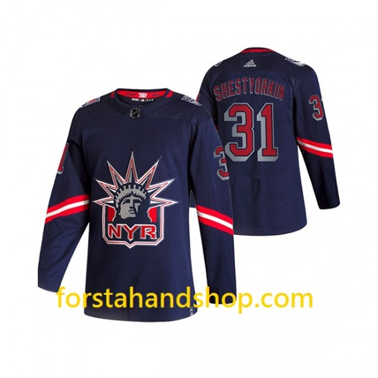New York Rangers Tröjor Igor Shestyorkin 31 Adidas 2021 Reverse Retro Authentic