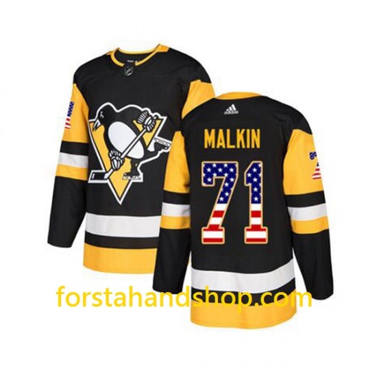 Pittsburgh Penguins Tröjor Evgeni Malkin 71 Adidas USA Flag Authentic