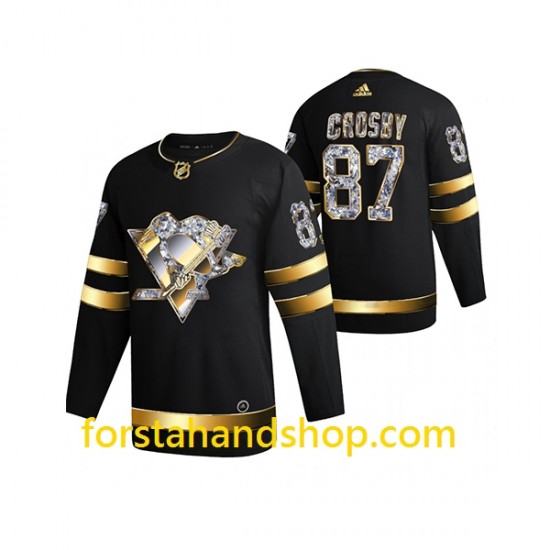 Pittsburgh Penguins Tröjor Sidney Crosby 87 Adidas 2022 Diamond Edition Svart Authentic