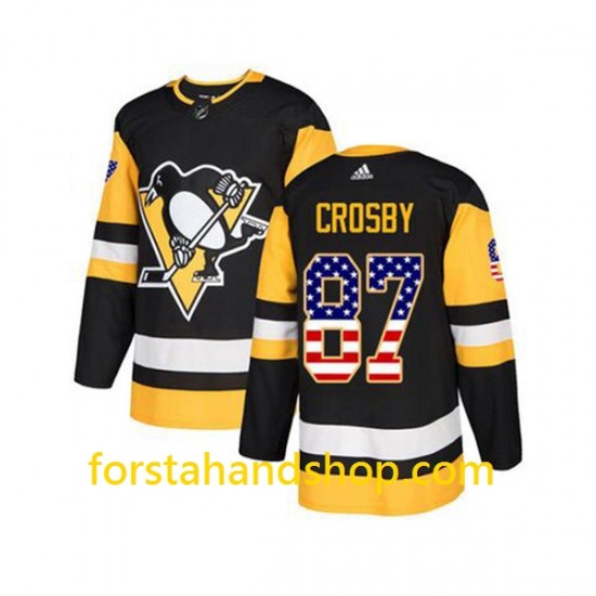 Pittsburgh Penguins Tröjor Sidney Crosby 87 Adidas USA Flag Authentic