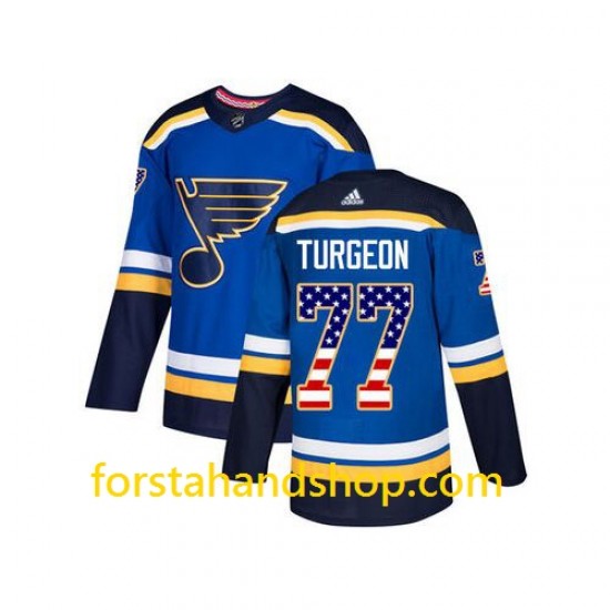 St. Louis Blues Tröjor Pierre Turgeon 77 Adidas USA Flag Authentic