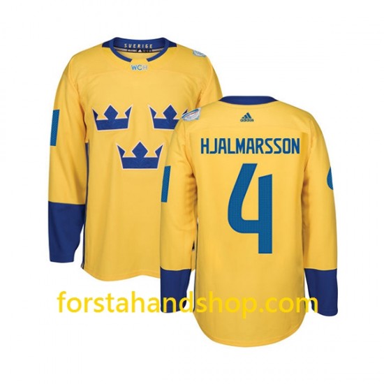 Sverige Tröjor Niklas Hjalmarsson 4 WCH2016 Gul Authentic