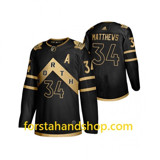 Toronto Maple Leafs Tröjor Auston Matthews 34 Adidas 2020 City Edition Svart Authentic
