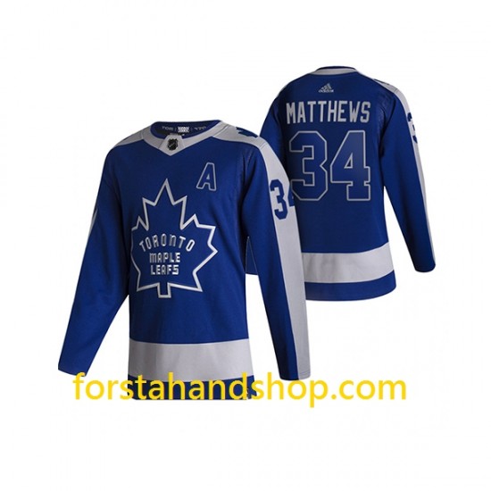 Toronto Maple Leafs Tröjor Auston Matthews 34 Adidas 2021 Reverse Retro Authentic