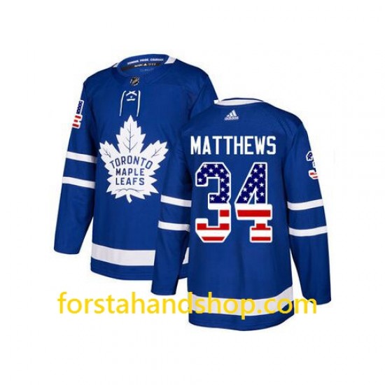 Toronto Maple Leafs Tröjor Auston Matthews 34 Adidas USA Flag Authentic
