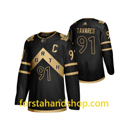 Toronto Maple Leafs Tröjor John Tavares 91 Adidas 2020 City Edition Svart Authentic