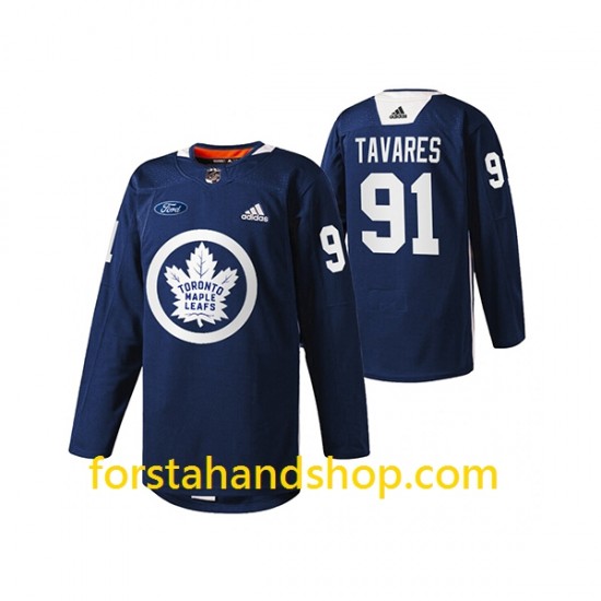 Toronto Maple Leafs Tröjor John Tavares 91 Adidas Marinblå Authentic
