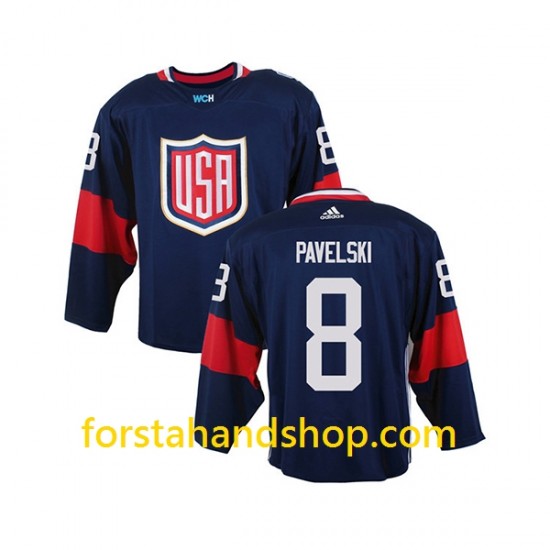 USA Tröjor Joe Pavelski 8 WCH2016 Blå Authentic