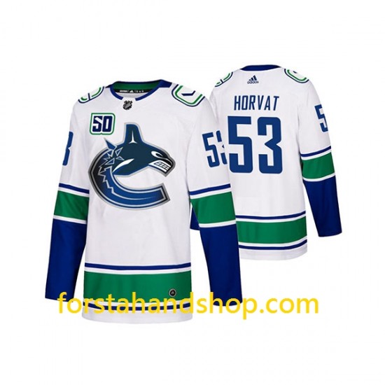 Vancouver Canucks Tröjor Bo Horvat 53 Adidas 2019-20 50th Anniversary Vit Authentic
