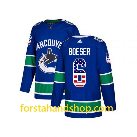 Vancouver Canucks Tröjor Brock Boeser 6 Adidas USA Flag Authentic