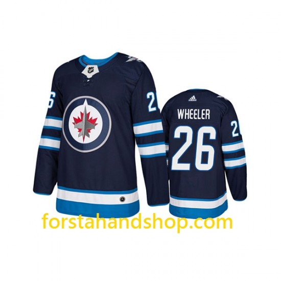 Winnipeg Jets Tröjor Blake Wheeler 26 Adidas 2020 Marinblå Authentic