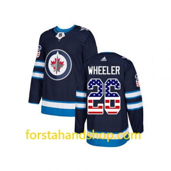 Winnipeg Jets Tröjor Blake Wheeler 26 Adidas USA Flag Authentic