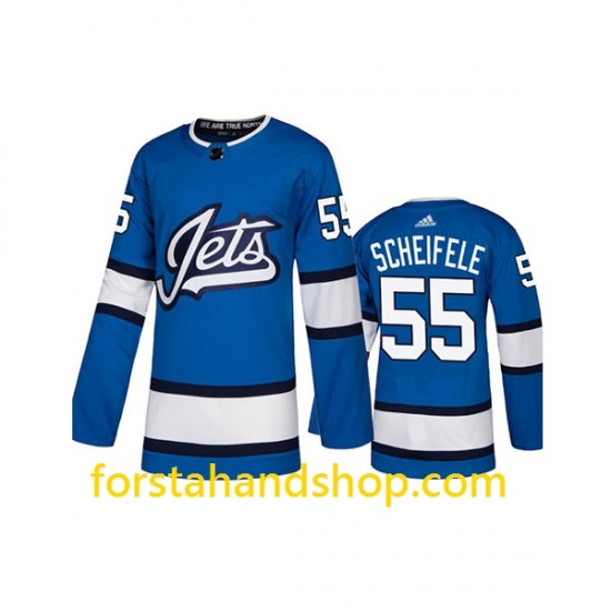 Winnipeg Jets Tröjor Mark Scheifele 55 Adidas Blå Authentic