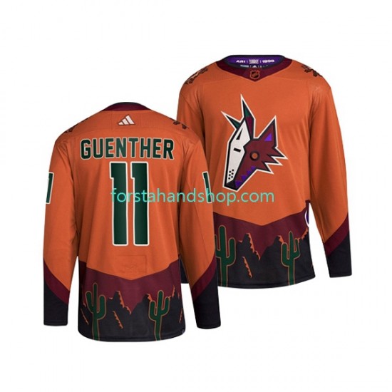 Arizona Coyotes Tröjor DYLAN GUENTHER 11 Adidas 2022-23 Reverse Retro Orange Authentic