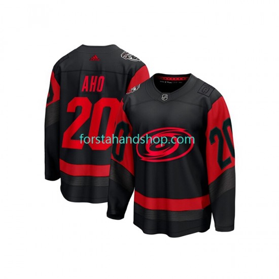 Carolina Hurricanes Tröjor Sebastian Aho 20 Adidas 2023 NHL Stadium Series Svart Authentic
