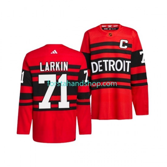 Detroit Red Wings Tröjor DYLAN LARKIN 71 Adidas 2022-23 Reverse Retro Röd Authentic