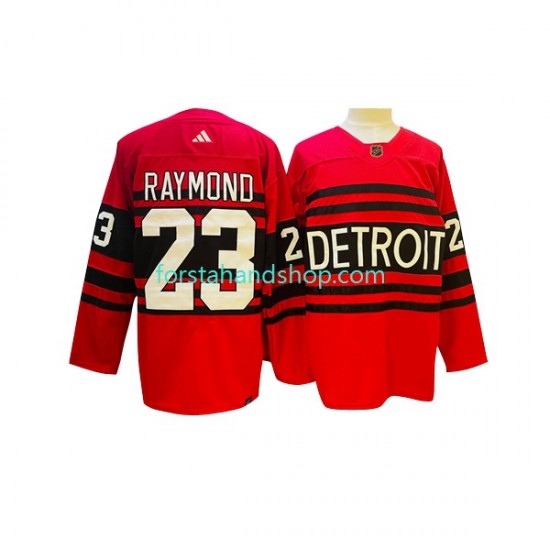 Detroit Red Wings Tröjor Lucas Raymond 23 Adidas 2022-23 Reverse Retro Röd Authentic