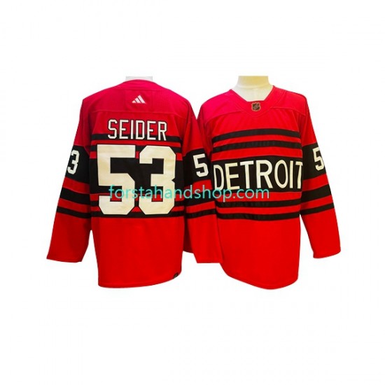 Detroit Red Wings Tröjor Moritz Seider 53 Adidas 2022-23 Reverse Retro Röd Authentic